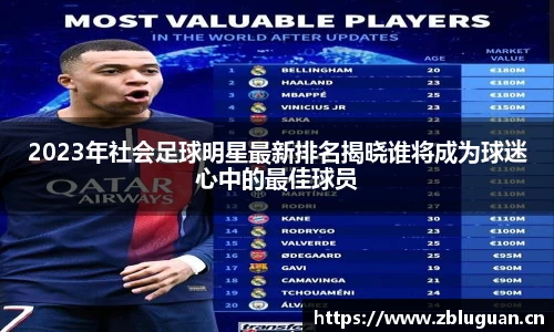 2023年社会足球明星最新排名揭晓谁将成为球迷心中的最佳球员